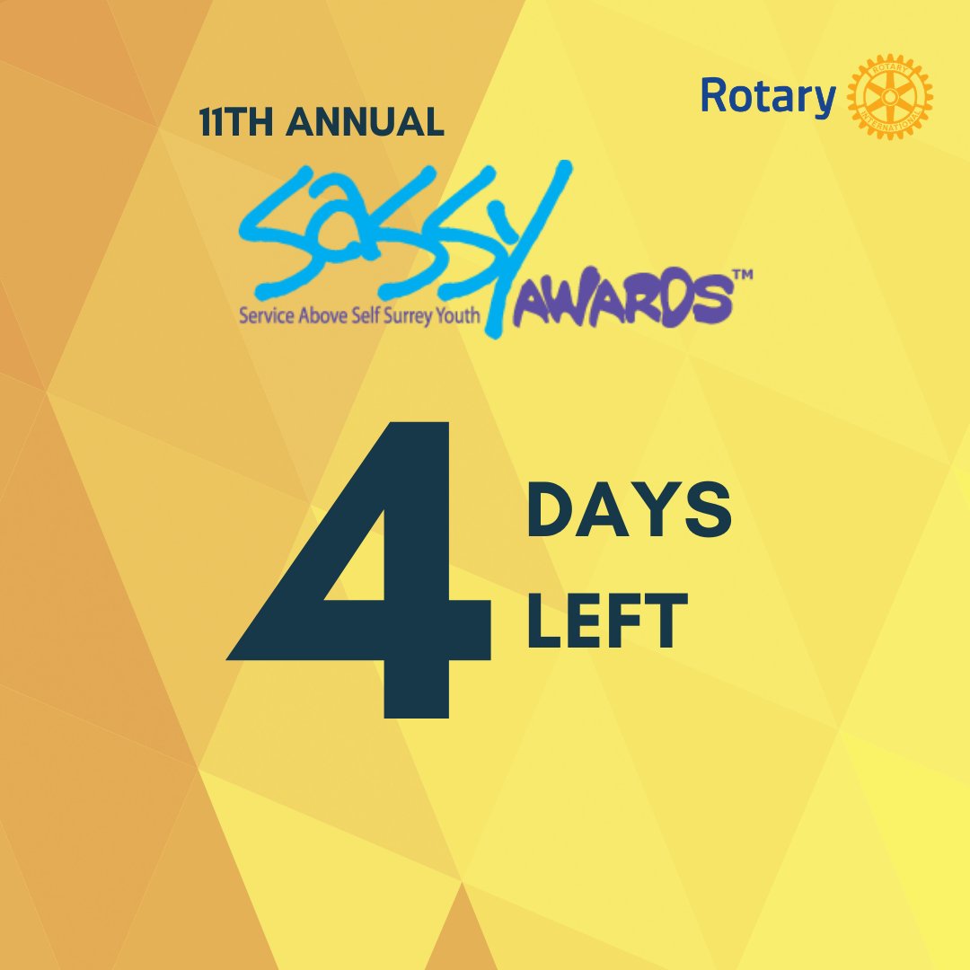 SASSYawards's tweet photo. 👀  4 DAYS LEFT UNTIL OUR NOMINATION PERIOD CLOSES. Be sure to complete your application package ASAP! Check over to make sure you have all the documents needed.

☑️   SASSY Candidate Service Table
☑️   Two recommendation letters
☑️   Full nomination form https://t.co/V3IZnWUhFw