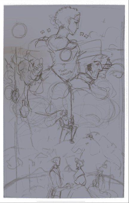sketch vs the finished version 