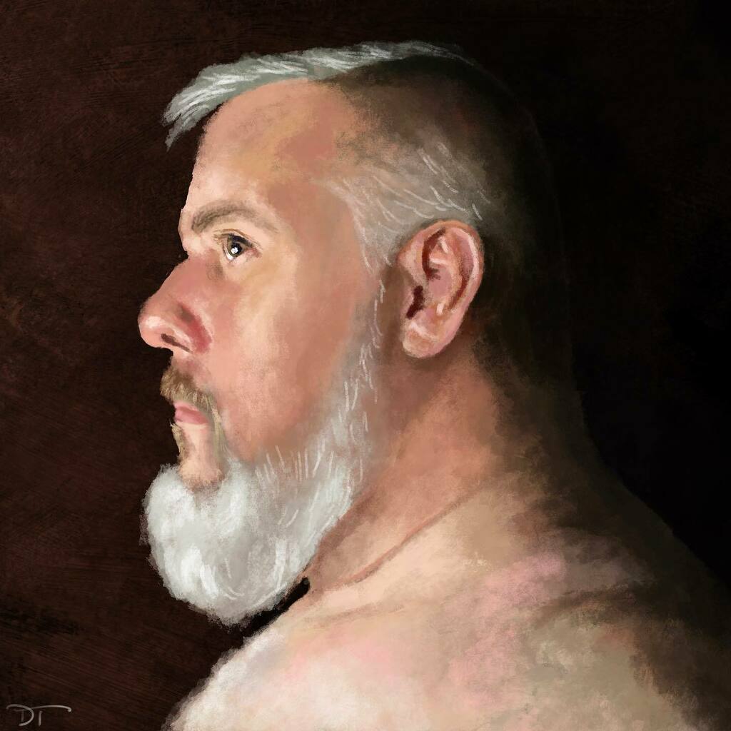 dontwine's tweet photo. Self portrait using some different oil brushes for the first time. Liking the texture. 
.
.
.
#gaybearart #gaybearartist #gaybear #gaybearpainting  #procreate #procreatepainting #procreatedrawing #painting #procreateartwork #procreateart #procreateartist… https://t.co/uPLSE8UX5D https://t.co/gD2B2WaQDj