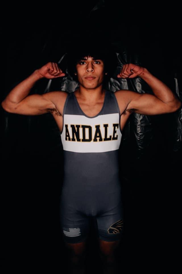Hector Serratos is a competitor for Andale. He is a 2x defending state 4A wrestling champ &amp; 20-2 on the season vs. tough competition.  Played nose guard at 130 lbs for dominating 3A state title team! Has 3.96 GPA, 26 ACT. Would be a great pickup for a college wrestling program.