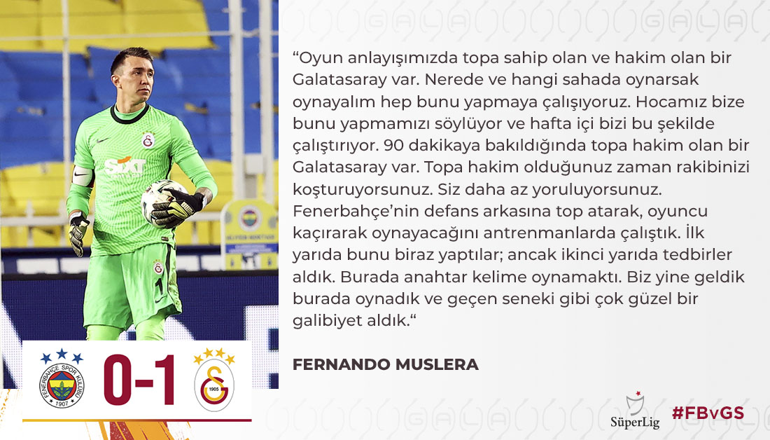 GalatasaraySK's tweet photo. 💬 @1_Muslera_25: "Bu galibiyet için çok çalıştık. Geçen sene olduğu gibi tekrar burada galip geldik. Bu galibiyeti aileme, en başta anneciğime armağan ediyorum." #FBvGS

Tamamı için 👉 https://t.co/xn0gMUGvAe https://t.co/CfhFK7fXhp