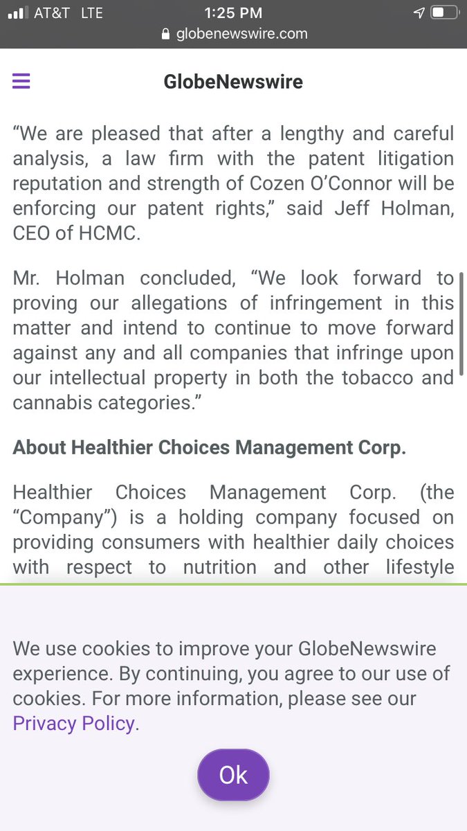 HMile5280's tweet image. $HCMC CEO Jeffrey Holman already in the cannabis industries and this suit $ is going to light this joint! #marijuana #cannabis  $PM lawsuit $hcmc