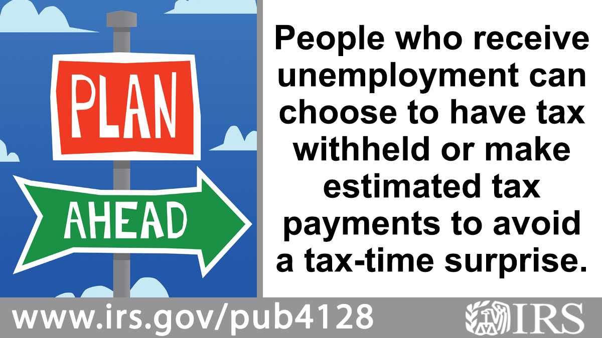 Your unemployment compensation must be reported on your 2020 #IRS federal income tax return. Take steps now to avoid a tax-time surprise: irs.gov/pub4128