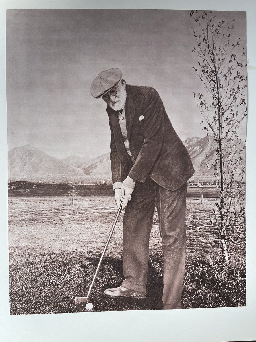 spencerhall's tweet photo. Picked up this photo of Heber J Grant golfing from the ward library. https://t.co/TYM0YicuyE