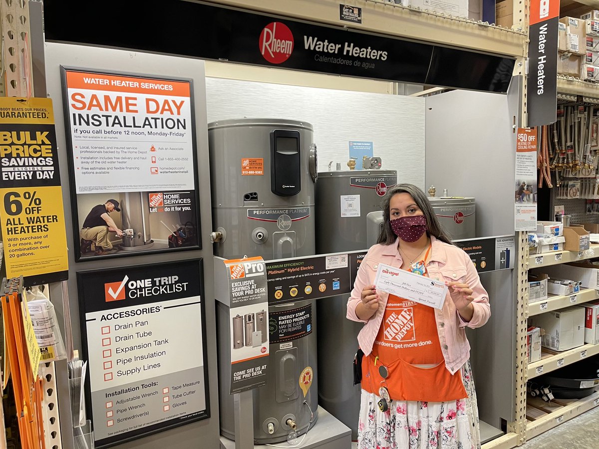 Gtrox_93's tweet photo. First Cha-Ching Check of the new year goes to D70 Specialist Jill (not pictured) with and $8,000 dollar Tankless Water Heater install Sold Paid In Full!! @AngelicaM831 @AccAreta @guest_charles @ericbernal01 #Services #D91Servicerecognition https://t.co/dJe0gPbAJT