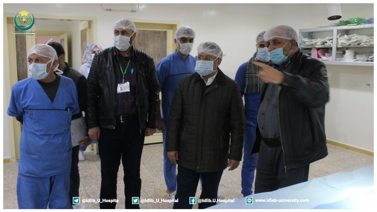 Idlib_U_Hospita's tweet photo. #جامعة_إدلب 
#مستشفى_إدلب_الجامعي
 رئيس جامعة إدلب الدكتور "أحمد أبو حجر" ومدير مستشفى #إدلب الجامعي الدكتور "أحمد الجرك" يستقبلان الإعلامي الدكتور "أحمد زيدان" والمدير العام للمجالس المحلية الأستاذ "أحمد اليوسف" ويجريان معهما جولة عامة للاطلاع على أقسام المستشفى وعملها. https://t.co/2hPiXM1AVe