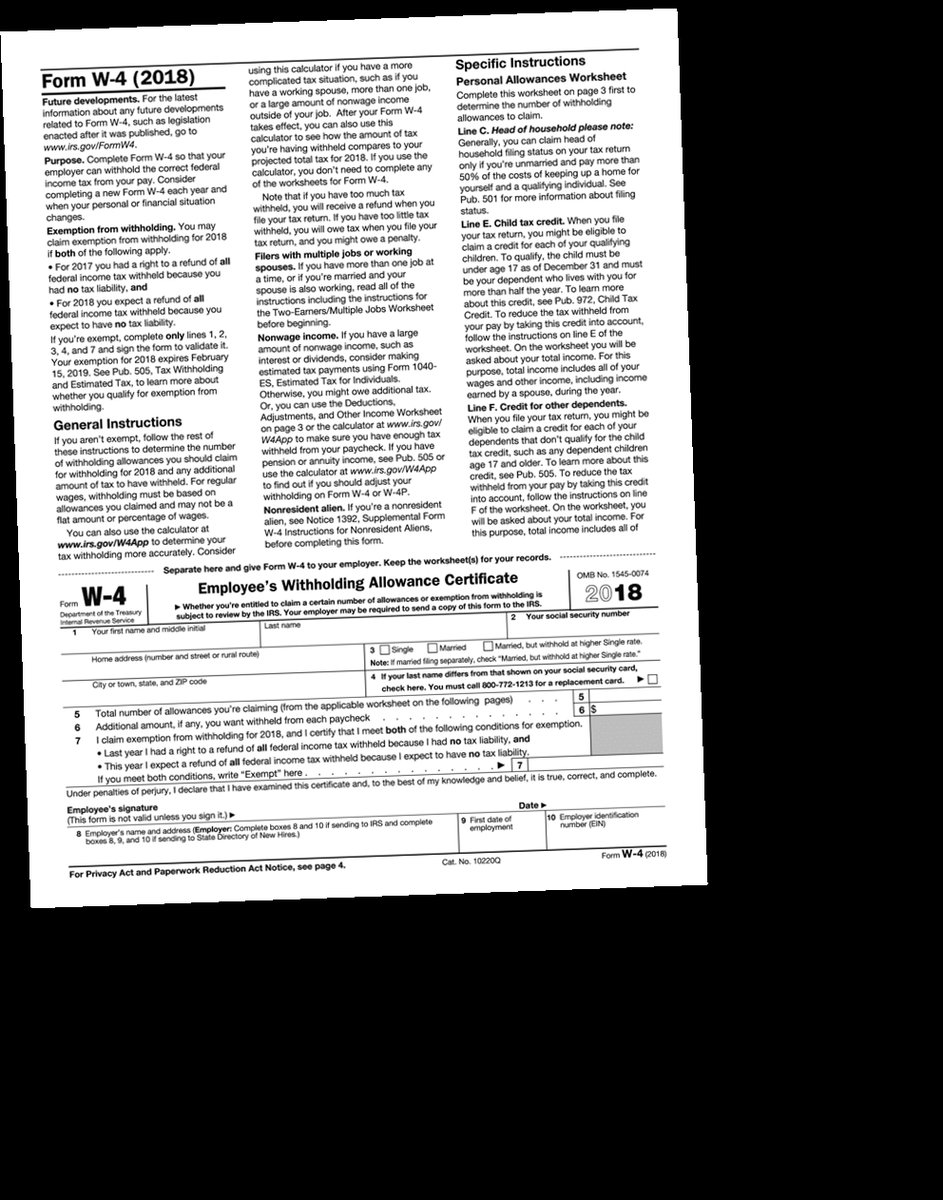 2018 w-4 pdf download / Twitter
