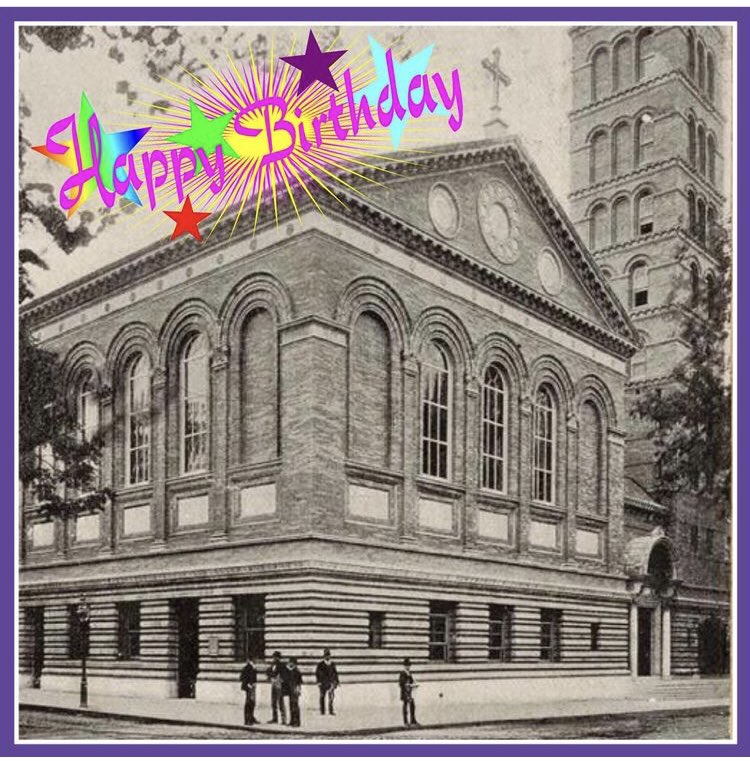 Happy 130th Birthday @judsonchurchnyc!!! Over a century and a quarter of making this world a better place. Thank you. (I took this image from the Judson’s instagram). #JudsonMemorialChurch @RevMicahBucey @Donnaschaper @TheBrooklynRail @MuseumModernArt #hbd #otd