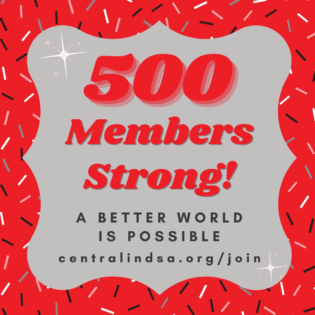 We're 500 members strong 🌹 Join us! centralindsa.org/join/