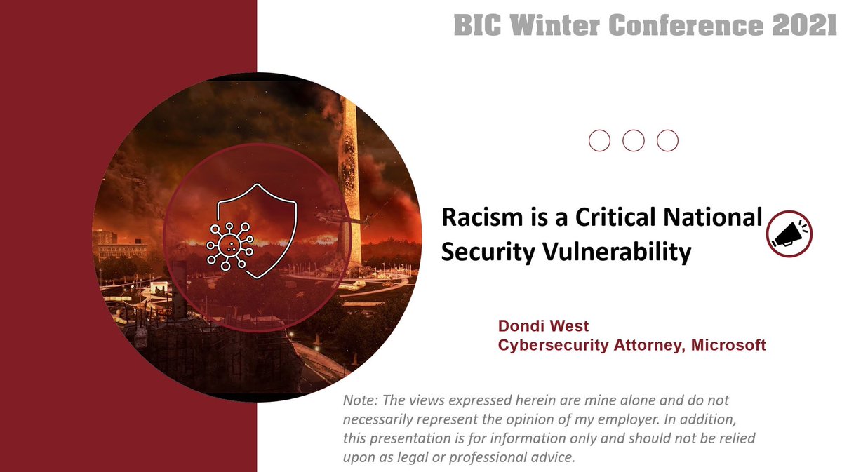 This thread captures resources and points that I just mentioned during my  @BlackInCyberCo1 on  #RacismAndNationalSecurity!