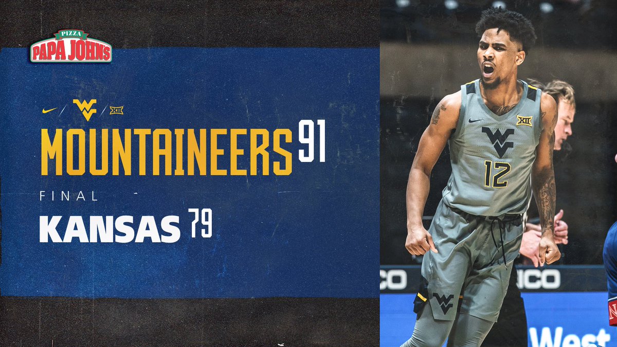 CUE COUNTRY ROADS!!! West Virginia defeats Kansas, 91-79, inside the WVU Coliseum!

#HailWV