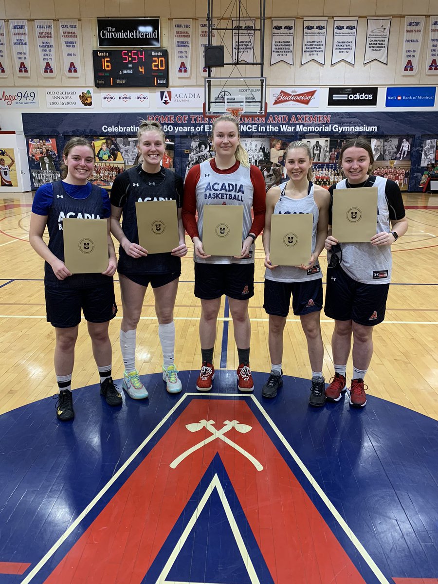 AxewomenBB's tweet photo. It’s not the usual, but what is these days anyway? 🤪 We presented the girls with their Academic All-Canadian certificates today after practice, with a few others in the mail!

Congratulations to Mia, Haley, Sarsha, Claire, Meg, Julia, Liv, and Abbie for their achievement! https://t.co/KmsP2WPLyf