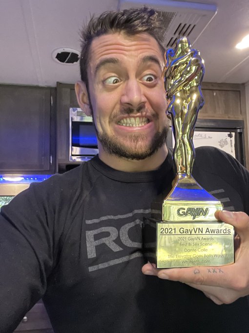 Just got the trophy! Thank you @GayVN / @avnawards  ❤️🔥🔥❤️ https://t.co/Cww4r0C4xA<a class="tags" href="/tag/gayvn">@gayvn</a><a class="tags" target="_blank" title="On Twitter" href="/?out=eyJ0eXAiOiJKV1QiLCJhbGciOiJIUzUxMiJ9.eyJpYXQiOjE3MjA4NTg5NjMsImlzcyI6InR3cG9ybnN0YXJzLmNvbSIsIm5iZiI6MTcyMDg1ODk2MywiZXhwIjoxNzUyMzk0OTYzLCJyZWRpcmVjdF91cmwiOiJodHRwczovL3R3aXR0ZXIuY29tL2F2bmF3YXJkcyJ9.z0UFGm20Eg7ooxRcs4SZEmPZLtALo3nq_fXy6ezQXP6CCyYJLiWmCbCQE-WwXhjSwgdv9WXWFtBSObqXtFEsAg">@avnawards</a><a href="/tag/mvsales"class="tags"><span>#mvsales</span></a><a href="/tag/mvgayboys"class="tags"><span>#mvgayboys</span></a>