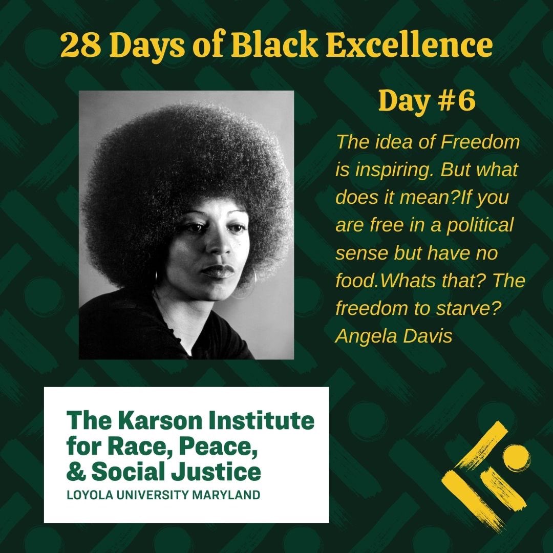 karsoninstitute's tweet photo. 28 Days of Black Excellence: Day #6 Angela Davis 

#BlackExcellence 
#BlackHistoryMonth
#KarsonInstitute https://t.co/EB5zOW7fVv