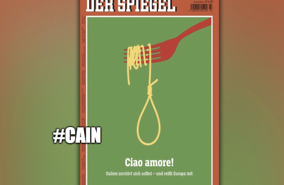 Please note that I am moving the twitter handle to: Campaign Against Italy Nonsense  #CAIN