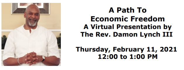 RestoreCommons's tweet image. You're invited to join A Path To Economic Freedom: A Virtual Presentation by Rev. Damon Lynch III on Thursday, Feb. 11, 2021 at 12-1 p.m. Eastern.  See details on how to join here: facebook.com/restorecommons…
#communitybuilding #neweconomy
