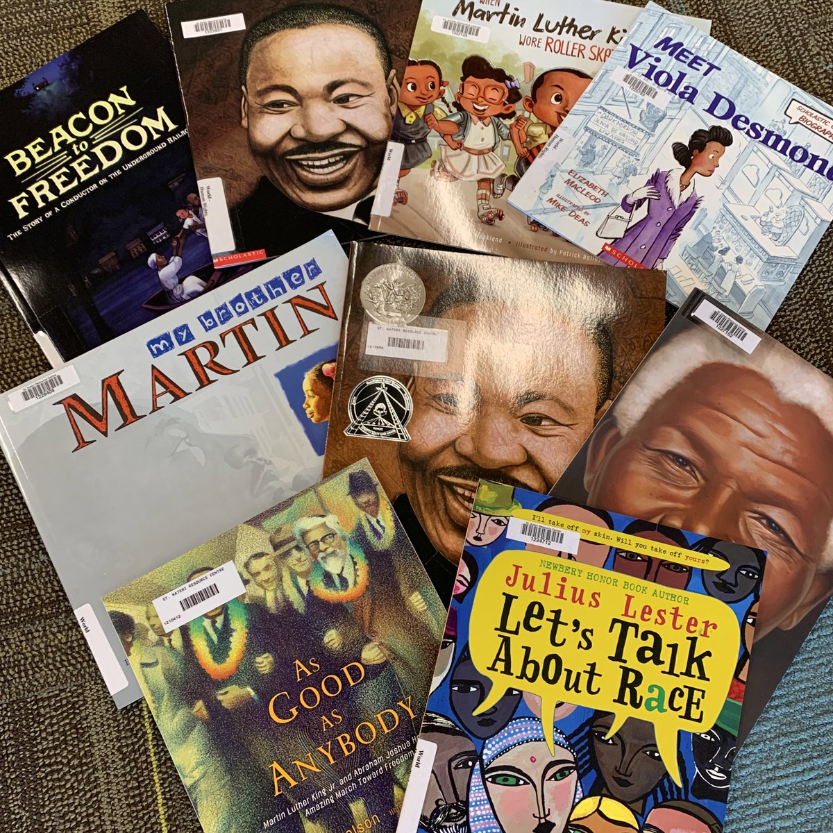 mme_lizee's tweet photo. During the month of February we recognize Black History Month. Check out our books on display , as well as the selection of books that have been added to our K-3 book bins. #BlackHistoryMonth #KnowLoveServe @RCSD_No81 @StKateriRegina https://t.co/bsgToWA8KJ