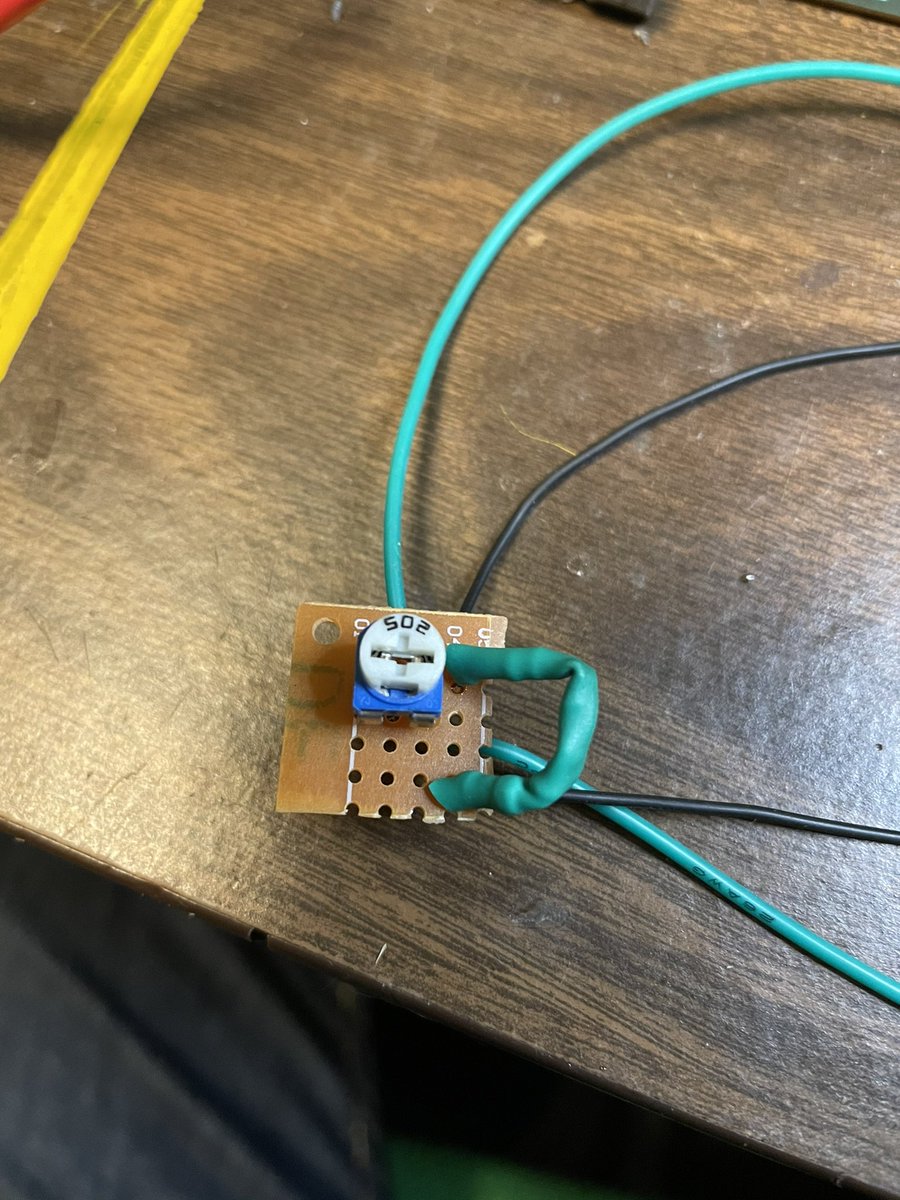 Put these a lil board. I’ll find a place to mount it to the bracket so I don’t mess with any original parts.For reference, the black wires are the power jumper, the green wires will insert the pot between the blue wire and pin 3 of the LCD