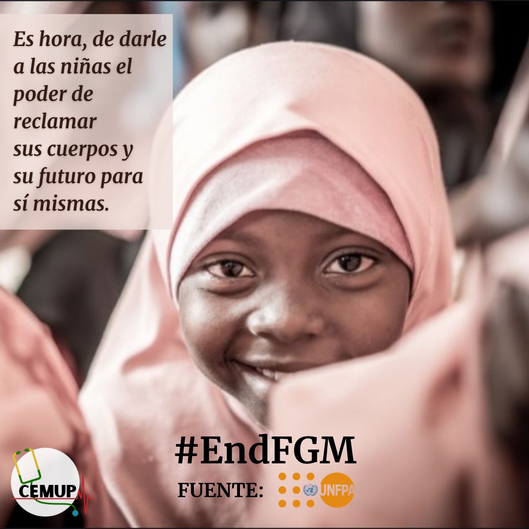 cemupifmsapa's tweet photo. 🌍No time for global inaction:
Día internacional de tolerancia cero con la Mutilación Genital Femenina ✋
Es una forma de discriminación hacia las mujeres, viola sus derechos humanos y NO tiene beneficios para la salud.
#EndFGM #GoCEMUPis #CEMUP #APEMCONIZATE https://t.co/jGuEu7aULk