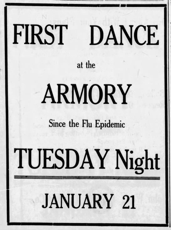 I'm hopeful that we'll see a lot of signs like this one as the vaccine continues to roll out. (Stevens Point Journal, 01/20/1919)
