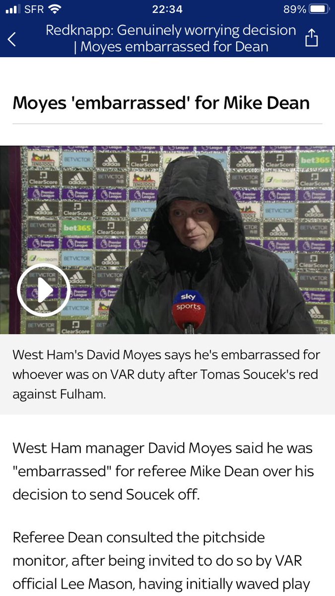 RSillars's tweet photo. Emperor palpatine looks to have it in for foolish Mike Dean https://t.co/JLA8MPmxg4