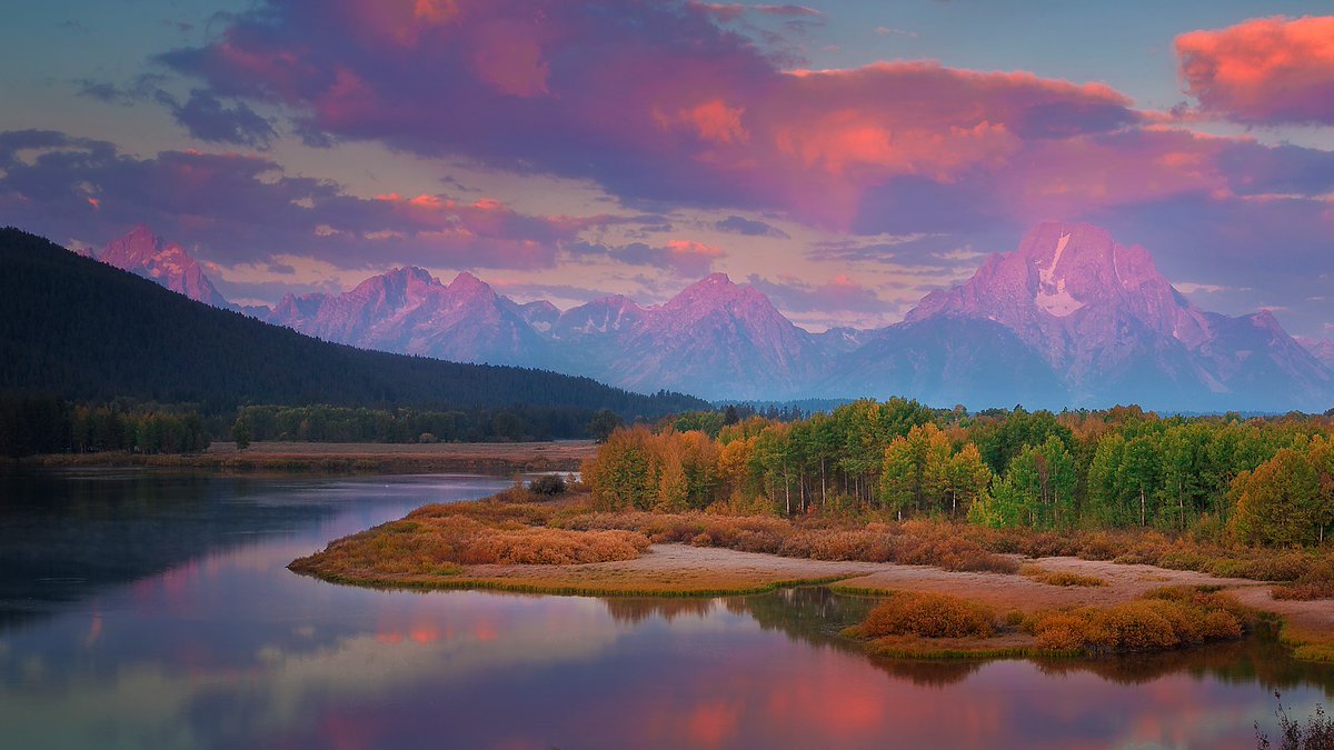 HoganSOG's tweet photo. Grand Teton National Park Oxbow sunrise. Wyoming. https://t.co/KYfZHxvOfB