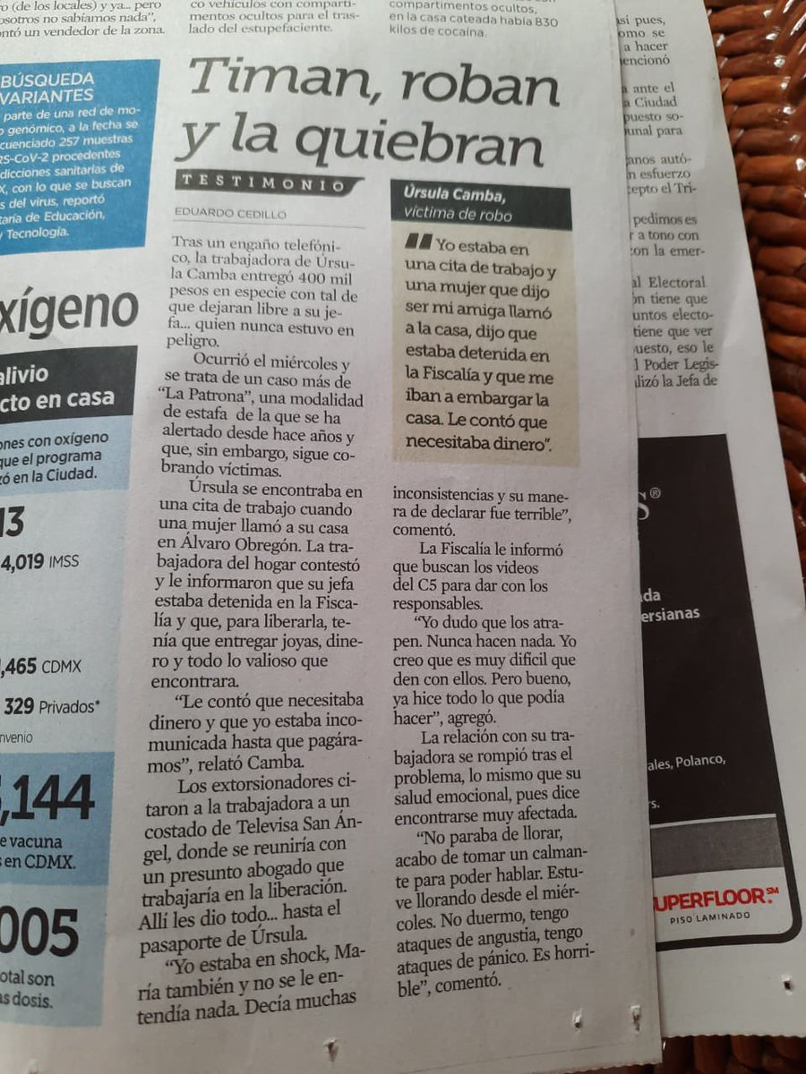 ursulacamba's tweet photo. Como cuando eres noticia no por tu trabajo sino por ser una víctima más de la delincuencia. Un numerito en la estadística. Un caso más de impunidad.
Un corazón roto. https://t.co/3YjgOP3C63