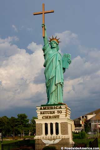 The Statue of Liberation: If you've ever been to Hickory Hill then you know what's up. As a tribute to religion and the liberation of people's minds, World Overcomers Church built a Statue of "Liberation" based off of the Statue of Liberty.