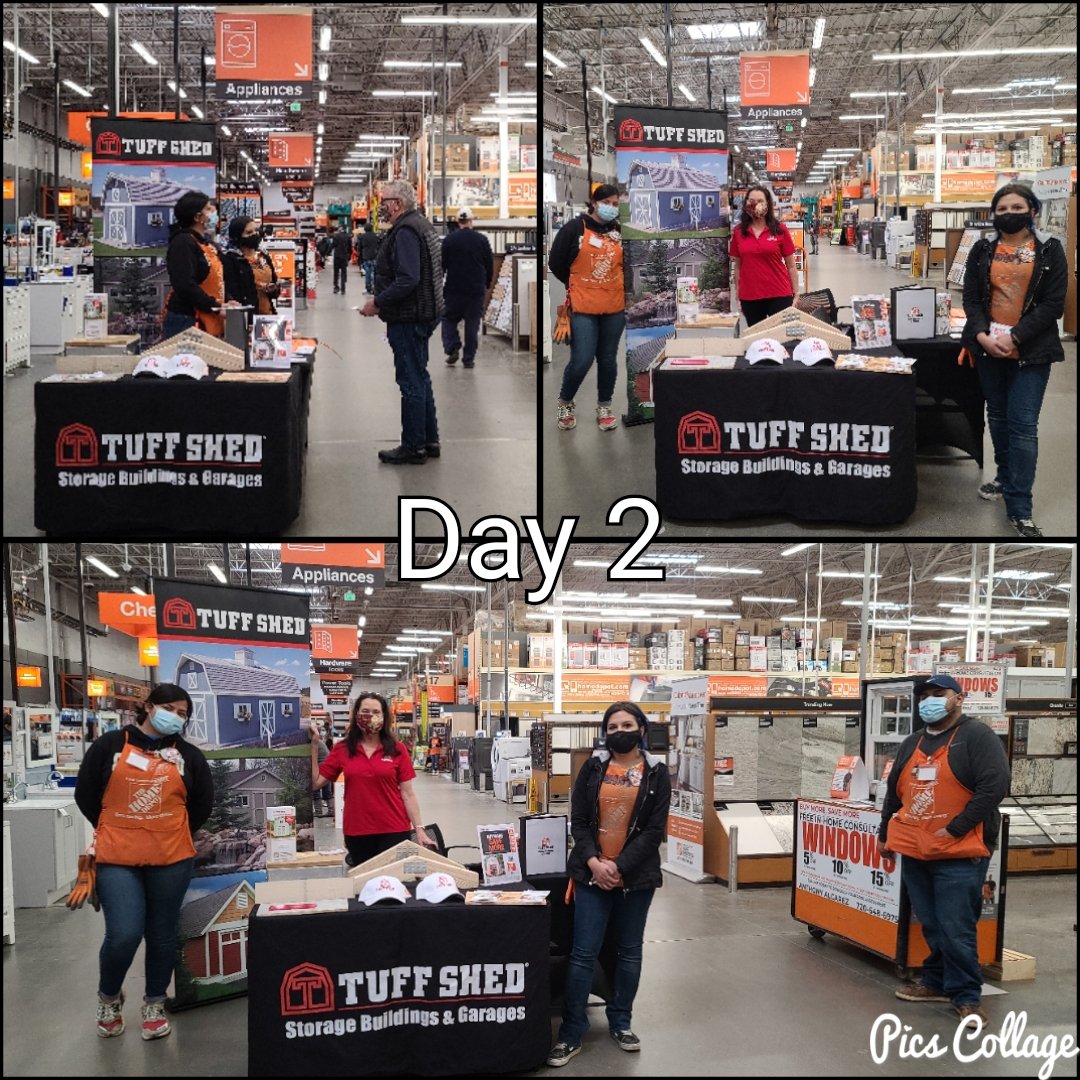 THDIsa's tweet photo. It's a #BuyMoreSaveMore 3Day Weekend Event with Tuff Shed and Windows! Love seeing the excitement D28 associates brought to their very first event. Thank you @tuffshedCK, @Matt_ParkerHDE &amp; Jack (D28 DS)!! #WeAre1532 #OneTeam #ProudMotivatedDetermined @HD1532
@EricCampbellDSM https://t.co/kc4Pknf3H5