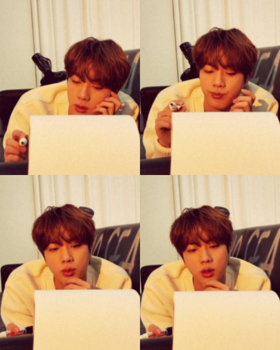jin2luv's tweet photo. 석진시 1204🐹⭐️
매순간 진심인 너를 어떻게 안좋아할 수 있겠어💕 아미들 생각하며 가사 썼다 지웠다 반복했을 석지니라서😍
#방탄소년단진 #진 #JIN
#JinNotes #JinNotes https://t.co/BUp8kvVWwz