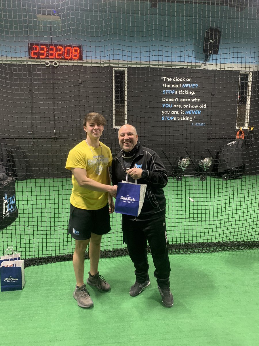 Grind24_seven's tweet photo. Congrats to the winners tonight @MattFraz2 for highest EV off machine 95.2mph and @amuraco15 for most outs recorded on the mound &amp; highest EV live 98.1mph. See you next week. #gottagrind https://t.co/v06FdXyFaG