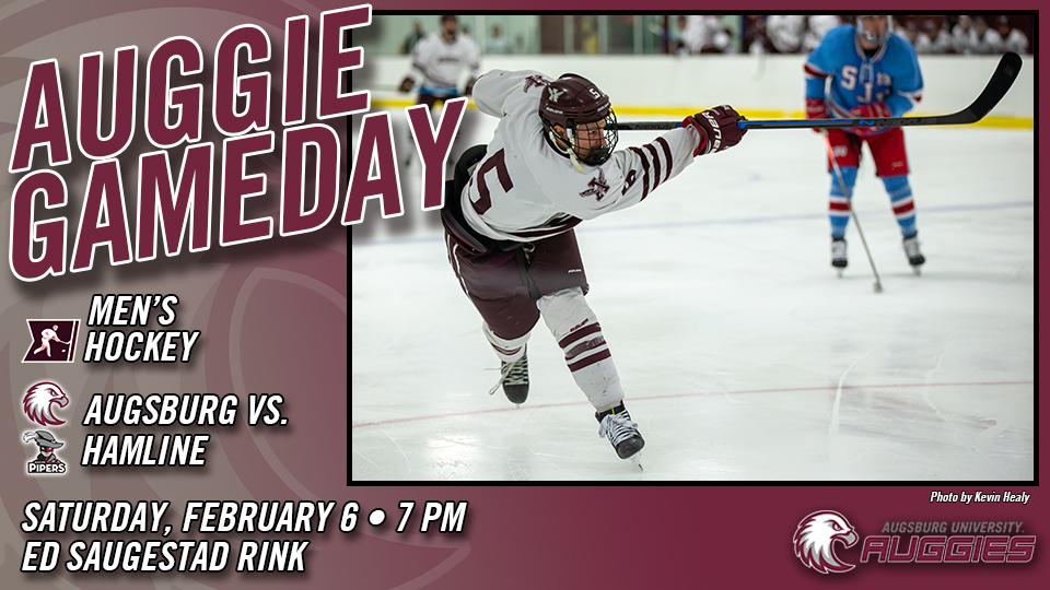 AugsburgAuggies's tweet photo. MEN'S HOCKEY - Augsburg aims to remain unbeaten, host Hamline tonight at 7 pm at Ed Saugestad Rink!
Live video/stats: https://t.co/q6sRv0W7m4
#d3hky #AuggiePride https://t.co/1OKfXKgHVH