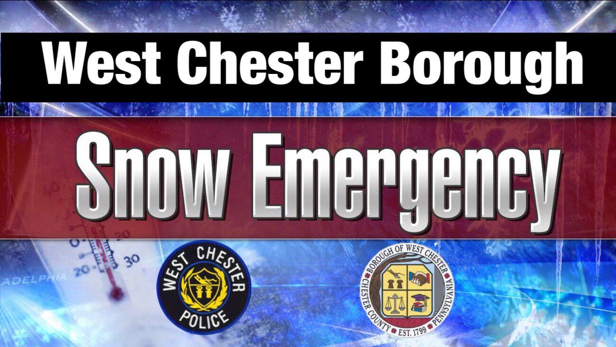 West Chester Borough Snow Emergency declared beginning at 8:00 AM Sunday Morning!!

facebook.com/10005475886795…