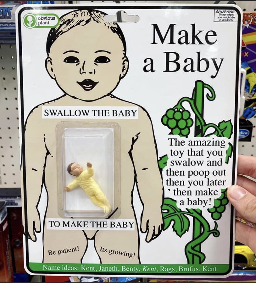 Baby grows to full size in your stomach and absolutely destroys your asshole on the way out. Finally a man can experience the joys of childbirth