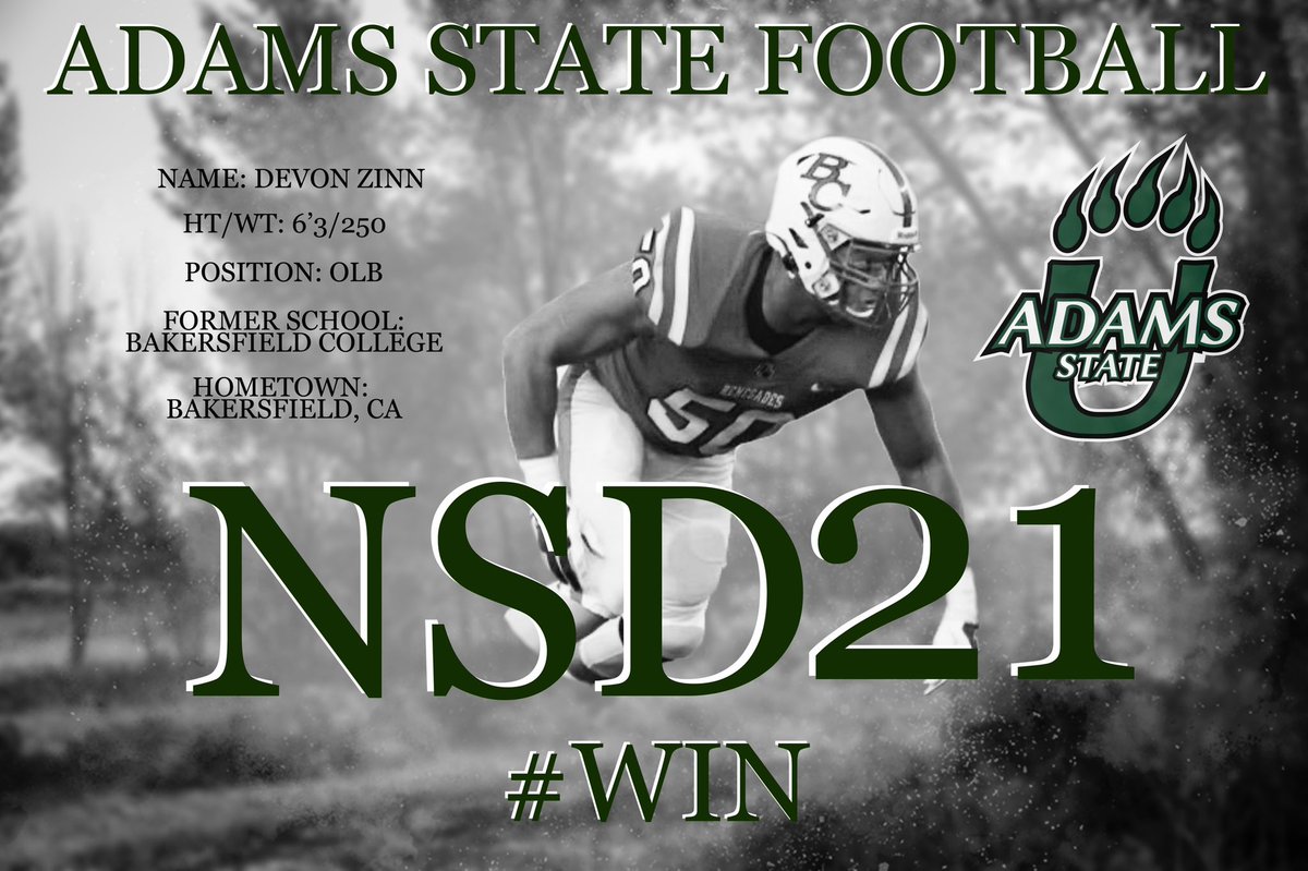 Welcome Devon Zinn to the family! @Devon_Zinn 
Big time edge rusher from California. Can’t wait to get you on campus.  

#BallinInTheValley 
#WIN