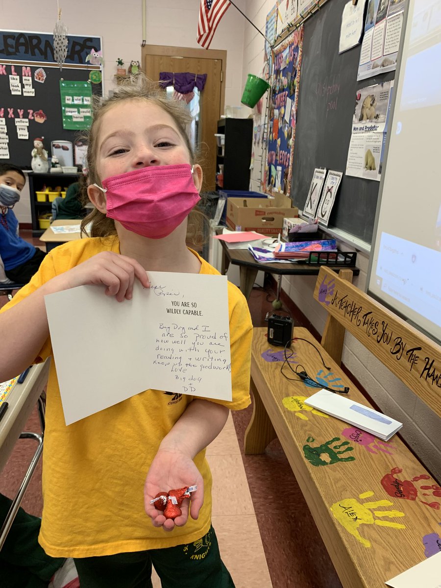Principal_STA's tweet photo. The first graders got a surprise today from their Grandparents!! Some got letters and some received videos! We had a lot of happy tears!! They all miss their Grandparents very much!! https://t.co/khoAi5Pgh4