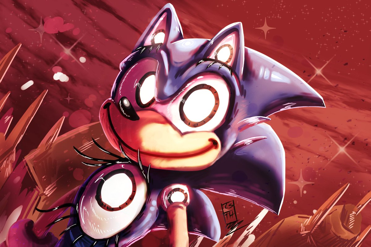 codetrillogy's tweet image. "I spy...with my little eye." #sonicexe #hallofexe #SonicTheHedgehog #horror #SonicIDW #conceptart #alien #art #illustration #IDWSonic #painting #watercolorpainting #horror