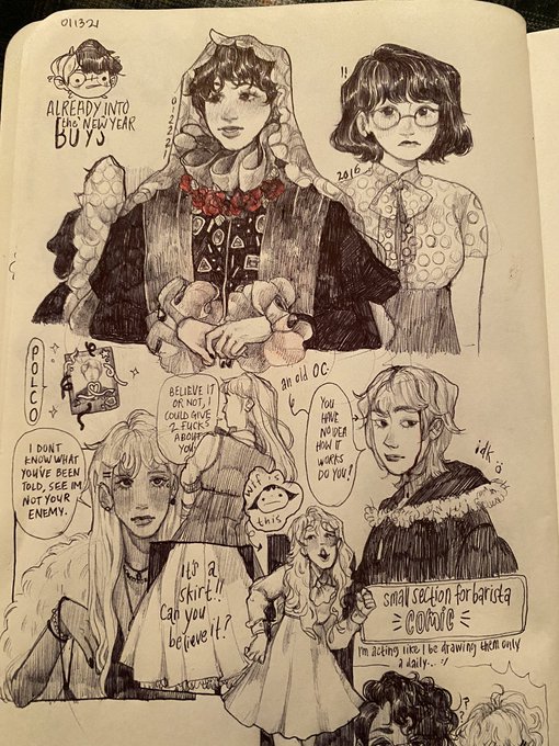 My sketchbook page so far! 