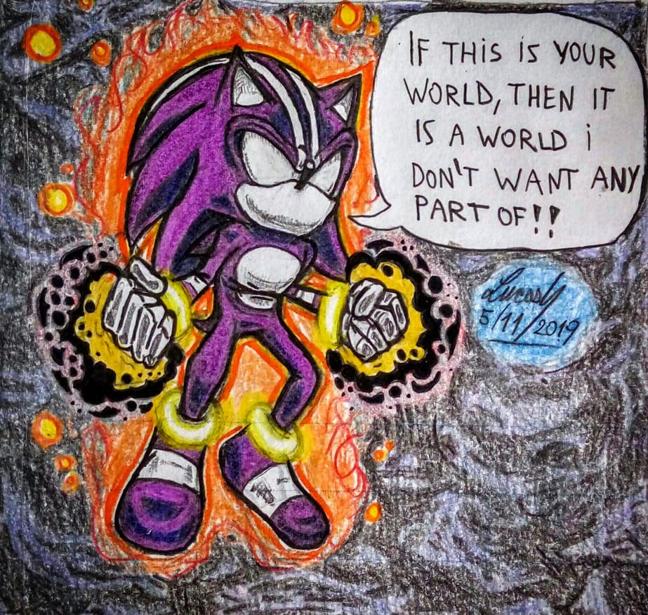 I drew Darkspine sonic!!!!!!!!!!!!!!!!!!!!!