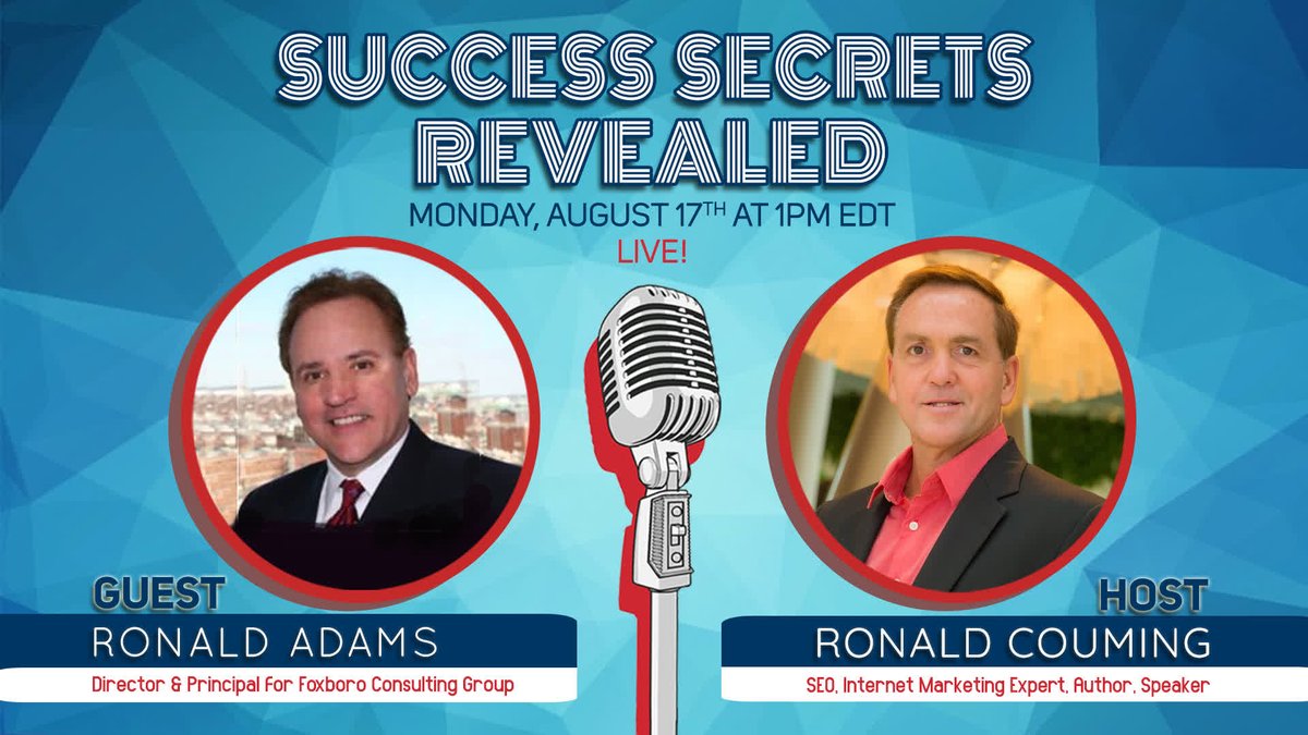 Amazing Replay of Success Secrets Revealed, Ronald Adams,  interviewed by Ronald Couming, SEO and Internet marketing Specialist

rcsonlinesolutions.com/all-video-blog…