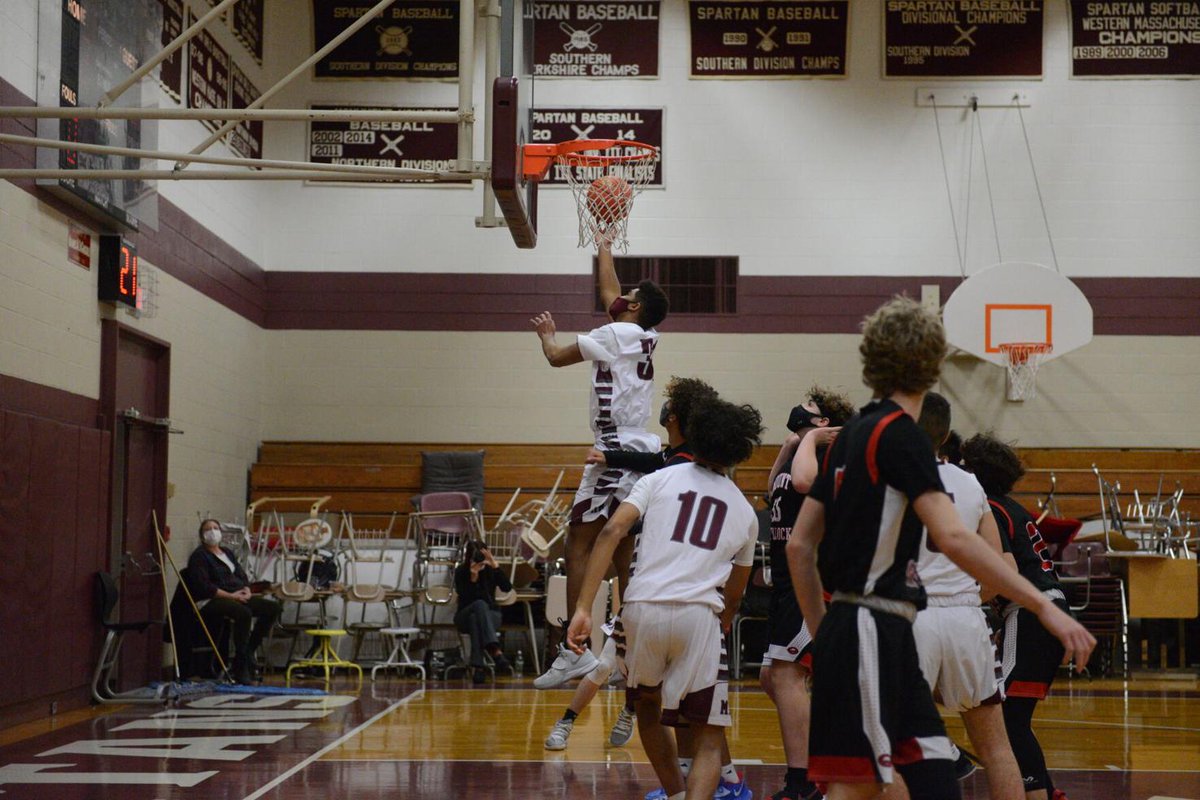 Khalil Carlson had a home debut for the record books. The freshmen earned a 28-point double-double as the <a href="/MmrhsAthletics/">MMRHS ATHLETICS</a> boys basketball team defeated Mount Greylock on Saturday 
berkshireeagle.com/sports/local_s…