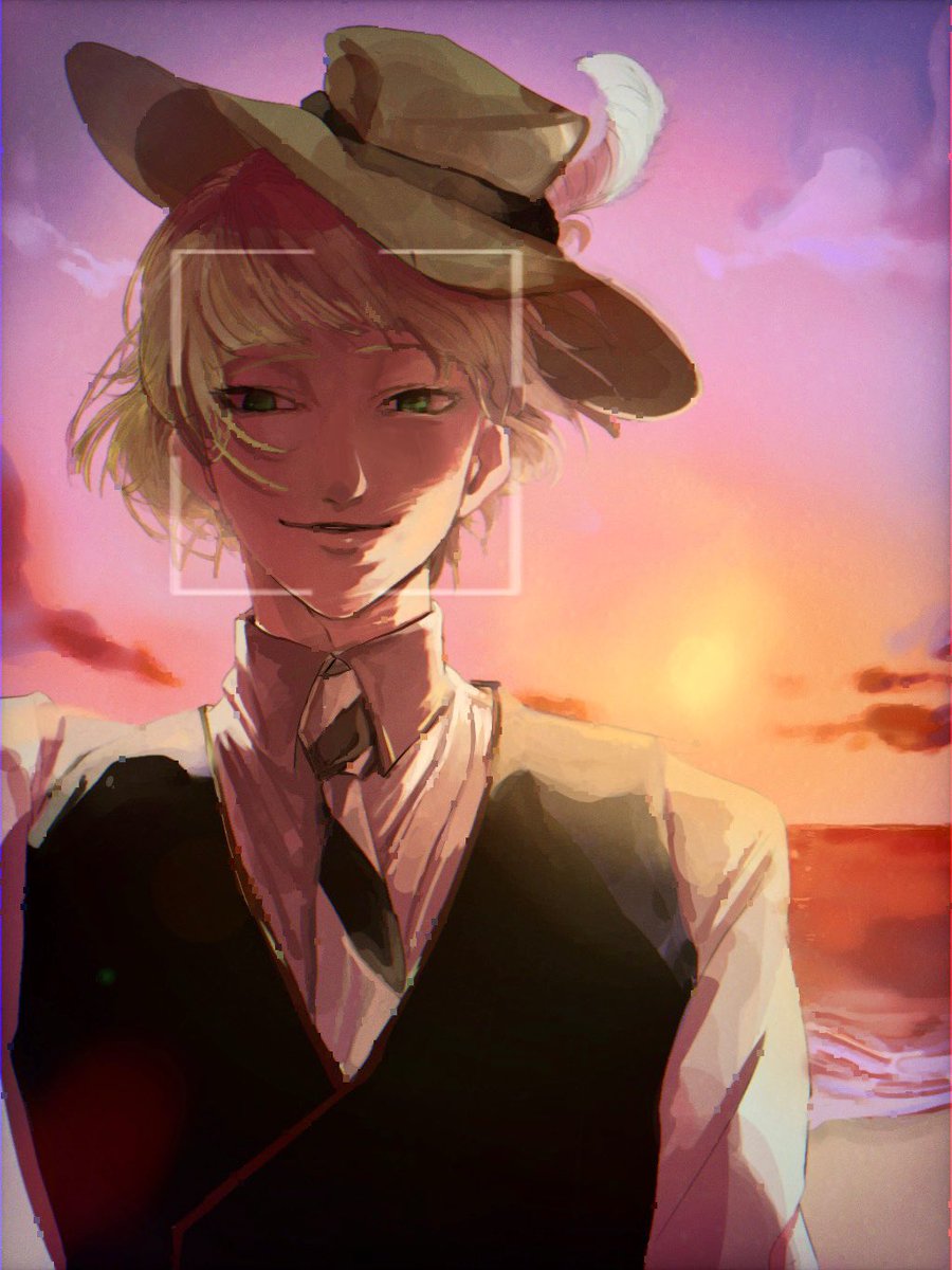 TobaKotoha's tweet photo. 夕焼けが似合いすぎる男 https://t.co/iKyrjfSCkb