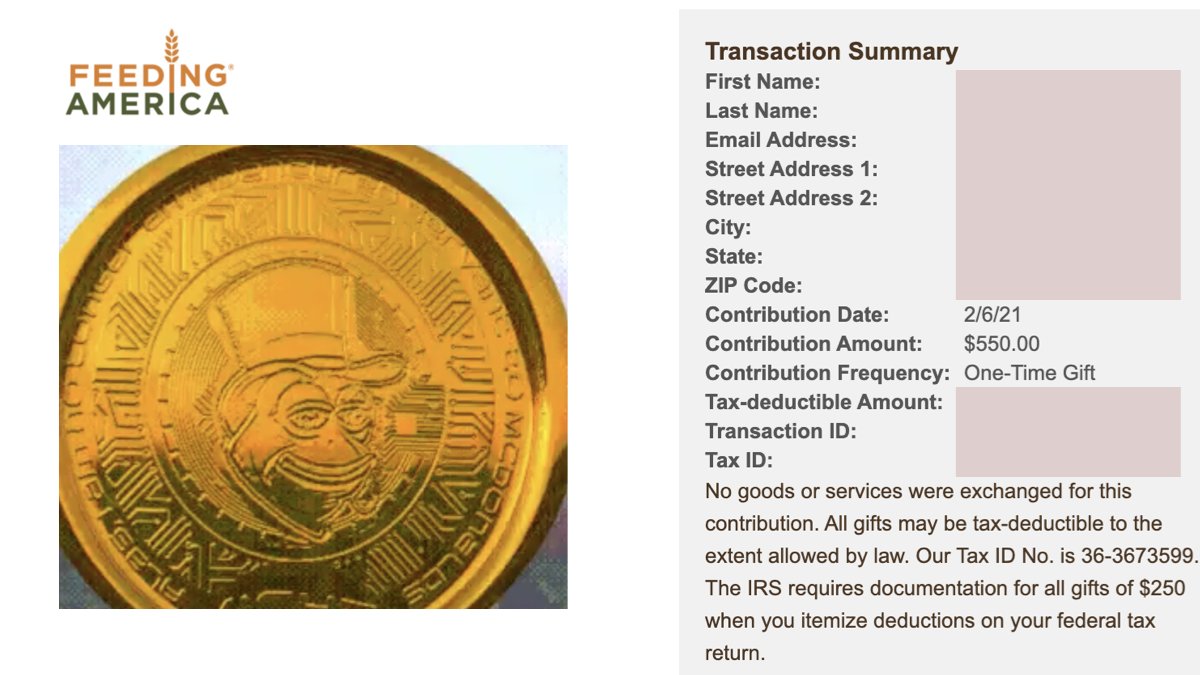 4CH5Token's tweet photo. Thank you for everyone who participated in the #4CH5 NFT auction - we raised $550 in ETH and donated to @FeedingAmerica - we initially intended donating to the Acorn Project but ran into some tech issues. Any who, thank you for your support, and keep up the good work <3

#eth https://t.co/keDZmZwt62