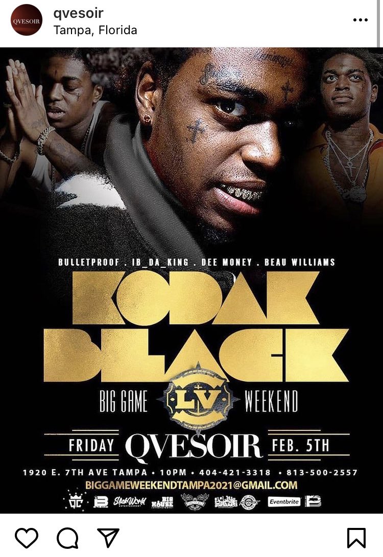 Qvesoir’s public Instagram page says  #KodakBlack performed last night. President Trump pardoned Kodak Black during his final hours in office.  @abcactionnews