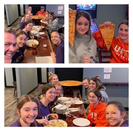 Unity_2025's tweet image. Practice + 🍕= Gains + Grub!
Thanks @sergiositalian for the 28” 🍕, it was the 💣! We missed you @2025Gobble, glad your 🏀 team got the W!
#Unity2025 @PeytonCannon8 @cc_carter07 @marleegaskell44 @maevehaun17 @HowertonLexi