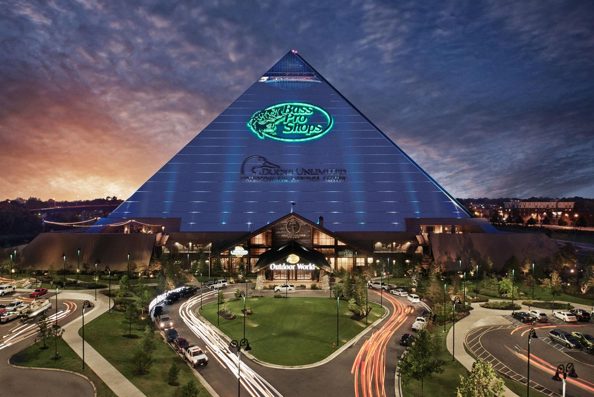 The Great Pyramid of Memphis:Built to be the Tomb of Doom for the University of Memphis Tigers, it was one of the greatest arenas in the south. Once we got the Grizzlies, they opened FedEx Forum. The Pyramid was sold to Bass Pro Shops. Trust me, that thang is DOPE!