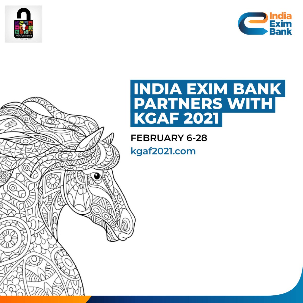 We, at Exim Bank, love to take the efforts of Indian artisans to the greatest of heights. In this direction, we are happy to announce our partnership with the 22nd virtual Kala Ghoda Arts Festival 2021. Enjoy the experience, online this year: kgaf2021.com

@kgafest