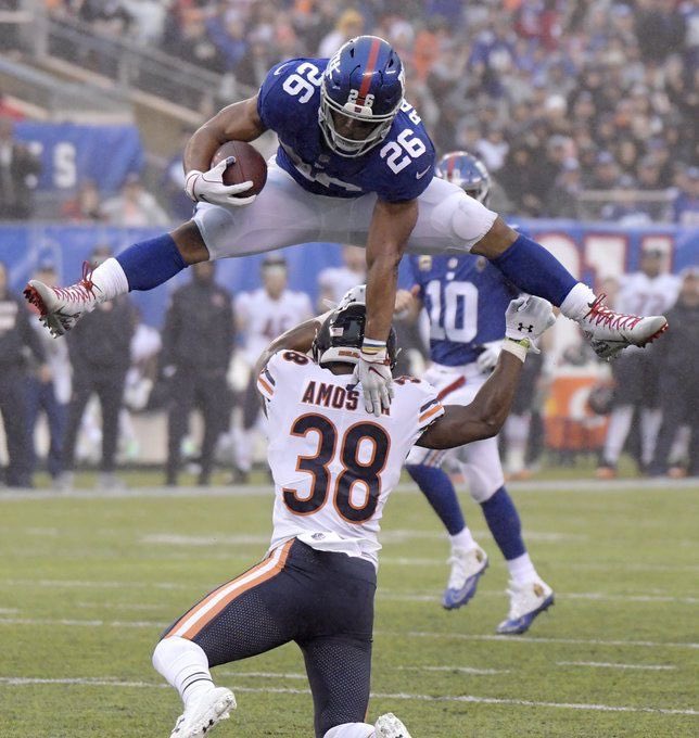 BearsofTitan's tweet photo. The deal is done! We have sent our 1st, 2nd, and Allen Robinson for Saquon Barkley! He will come in and instantly replace David Montgomery as the starting Running Back! https://t.co/w4AysVWa4Z