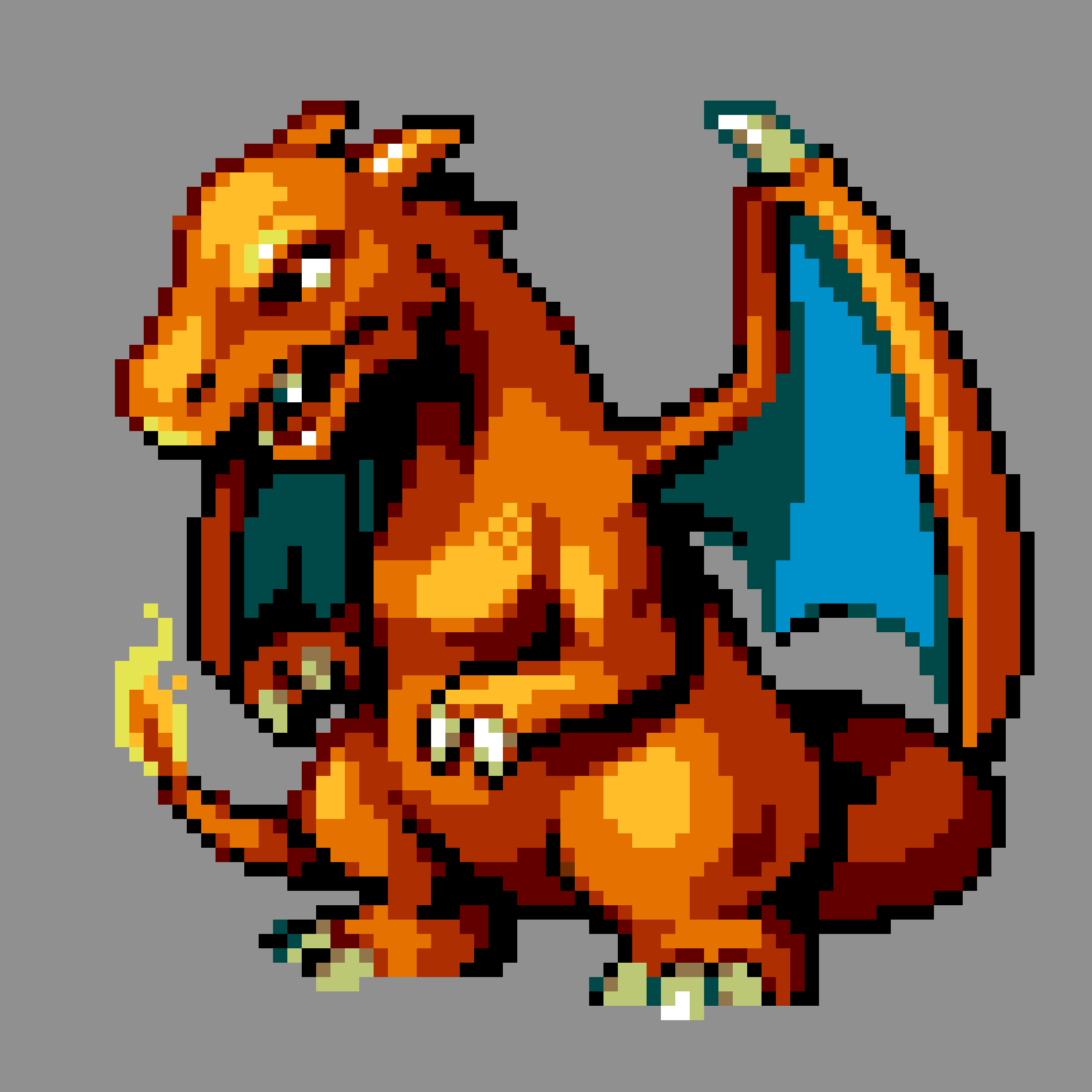 Charizard Pokemon Pixel Art – BRIK