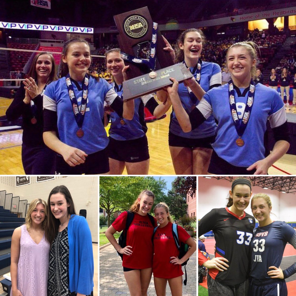 Huge S/O to <a href="/bellaray44/">Bella🖤</a> and <a href="/EmilyHolbrook33/">Emily Holbrook</a>! Bella 7 kills, 2 set assists, block kill Saturday in college debut for <a href="/LewisWVBall/">Lewis Women's VB 🏐</a>. Emily 6 digs Friday for <a href="/SunDevilVB/">Sun Devil Volleyball</a>. Our captains, our Angels, rock stars at next level. #WhereChampionsAreMade 💙😇🏐